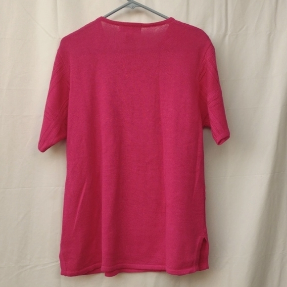 Laura Martin Pink Sweater Top L - Picture 2 of 8
